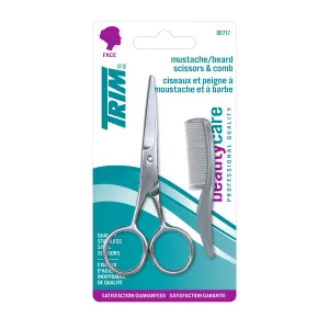 Trim Mustache/Beard Scissors & Comb