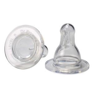 Dr. Brown's Standard Silicone Nipple Preemie Flow 2-Pack