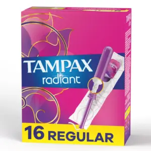 TAMPAX Radiant Regular Plastic Tampons