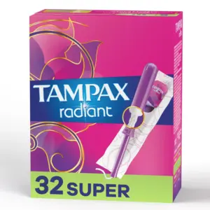 TAMPAX Radiant Tampons Super Absorbency
