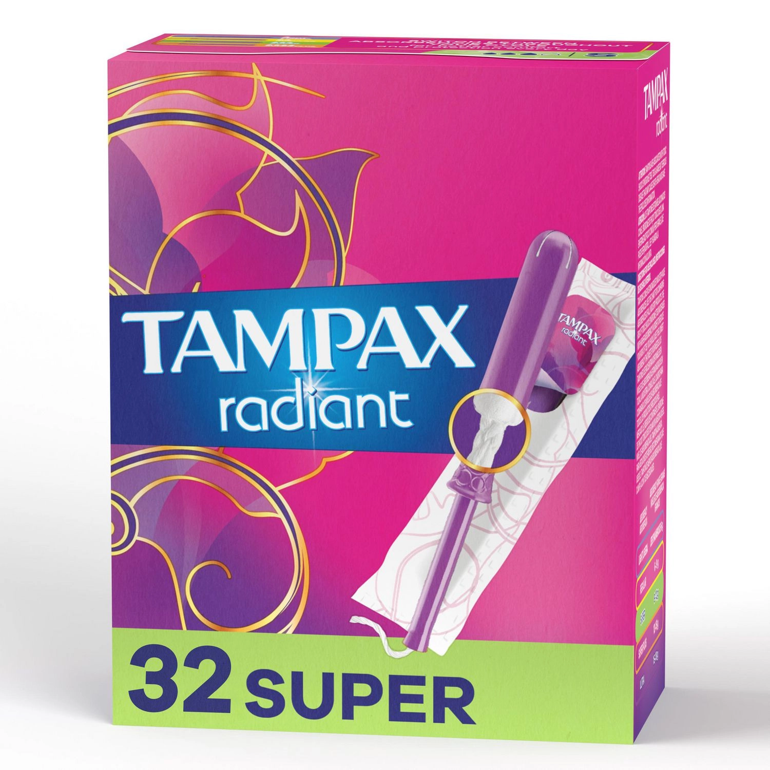 TAMPAX Radiant Tampons Super Absorbency