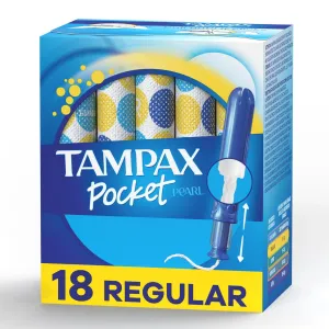 Tampax Pocket Pearl Compact Tampons Regular Absorbency