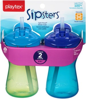Playtex Baby Sipsters Spill-Proof Straw Sippy Cups 266 mL
