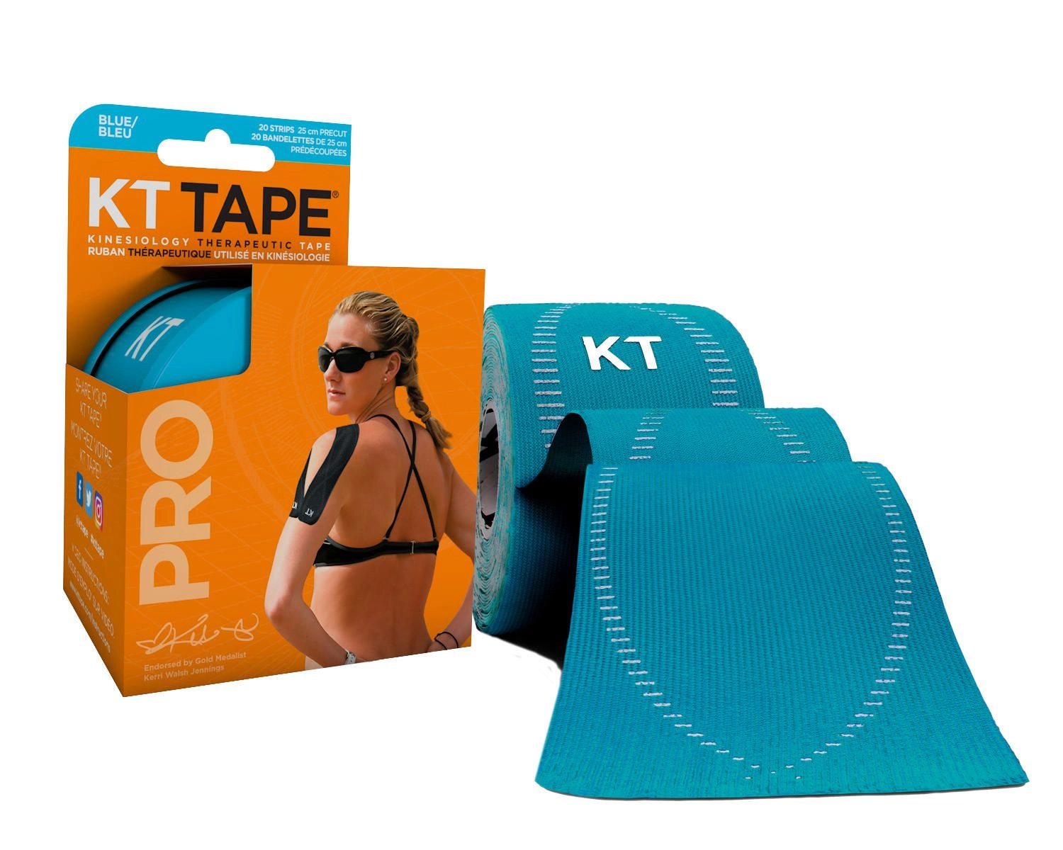 KT Tape Pro Blue Therapeutic Kinesiology Sports Tape
