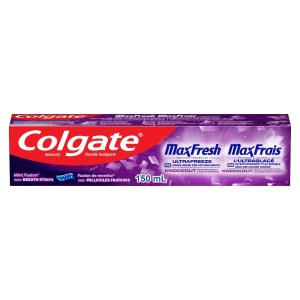 Colgate Max Fresh Knockout Toothpaste with Mini Breath Strips 150 mL