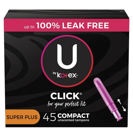 U by Kotex Click Compact Tampons, Super Plus, Unscented