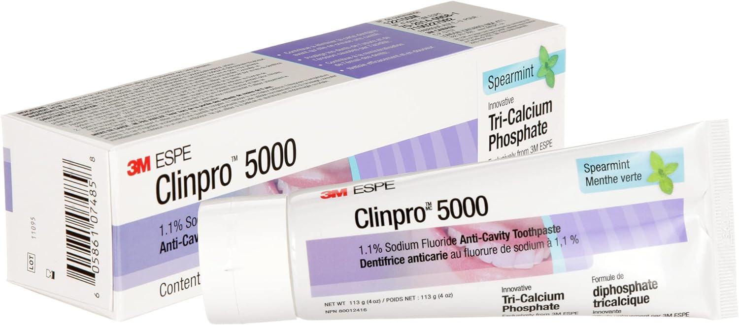 Clinpro 5000 spearmint toothpaste tube 113g with flip-top cap