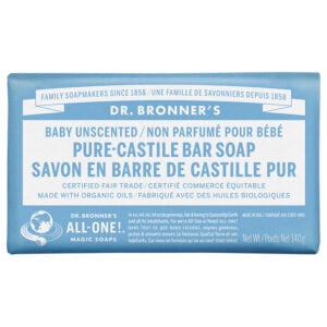 Dr. Bronners Pure Castile Baby Unscented Bar Soap 140 g