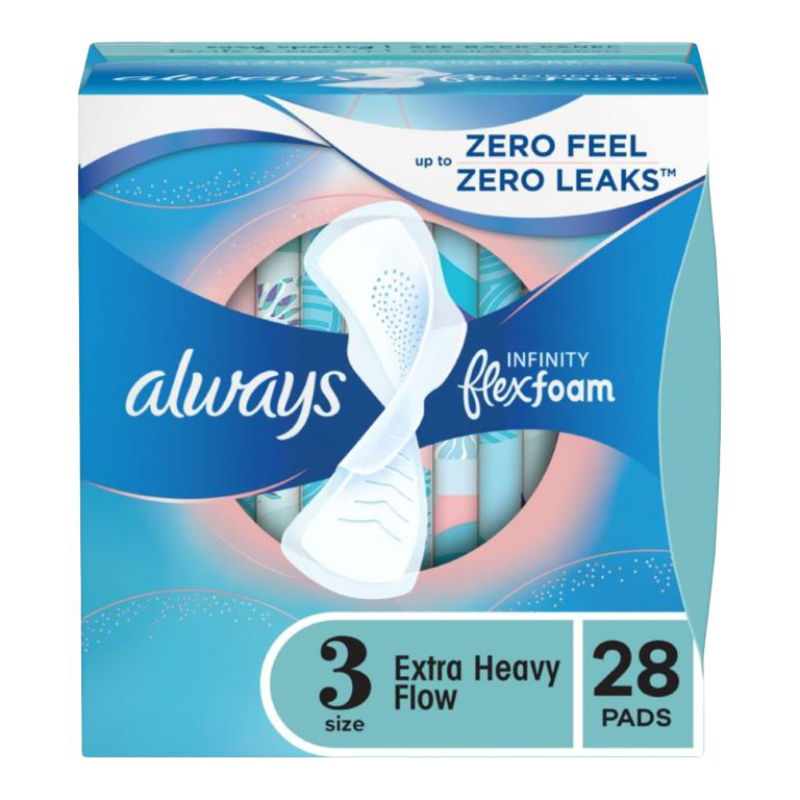 Always Pad Infinity Xtr Heavy Flow with Wings 28 Pack