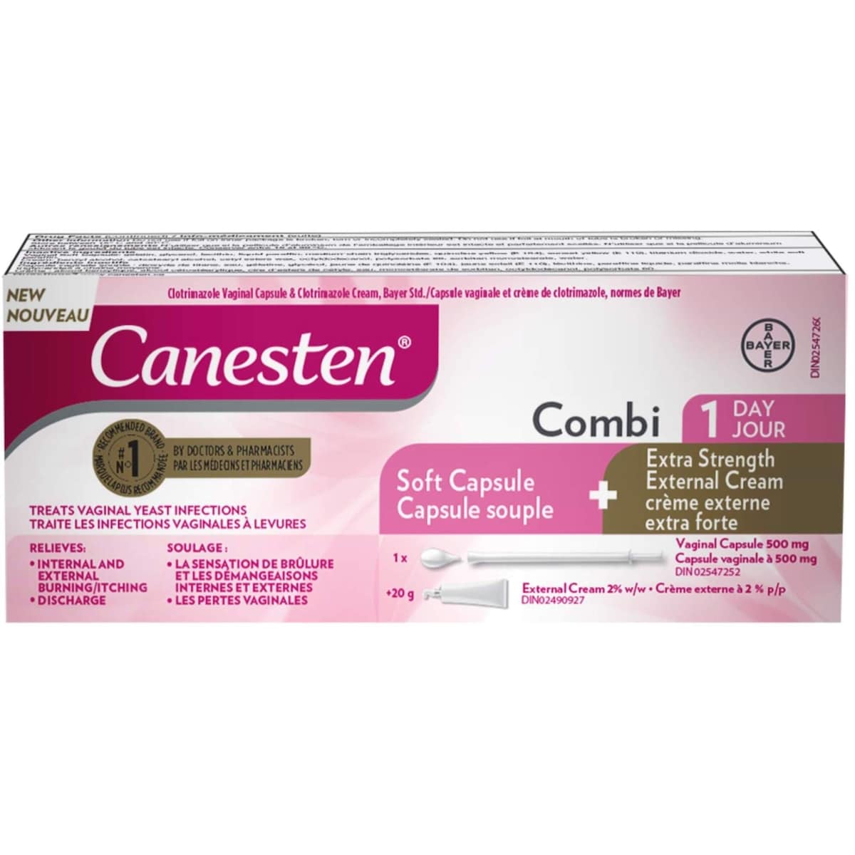 Canesten 1 Day Capsule 2% Combi Pak