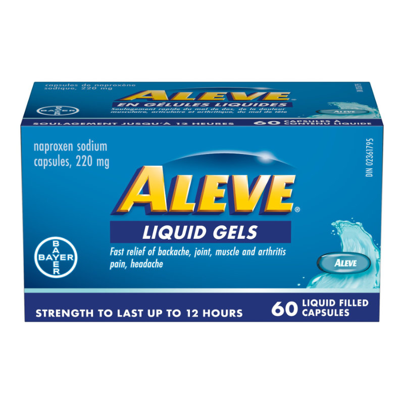 Aleve Liquid Gel 220 mg 60 Capsules