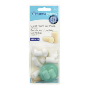 PharmaSystems Ear Plugs Foam Quiet White PS838 12 Count