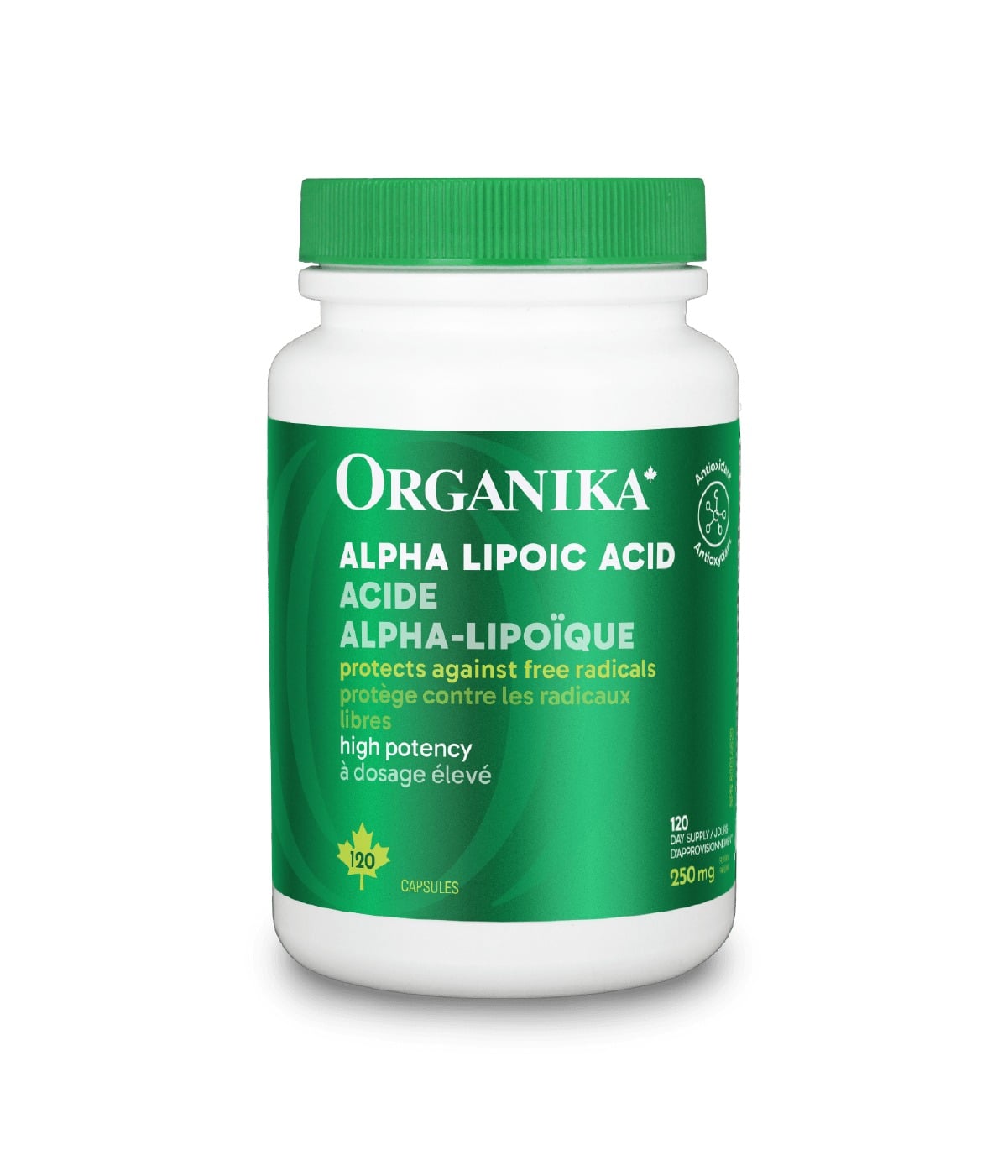Organika Alpha Lipoic Acid 250 mg 120 Capsules