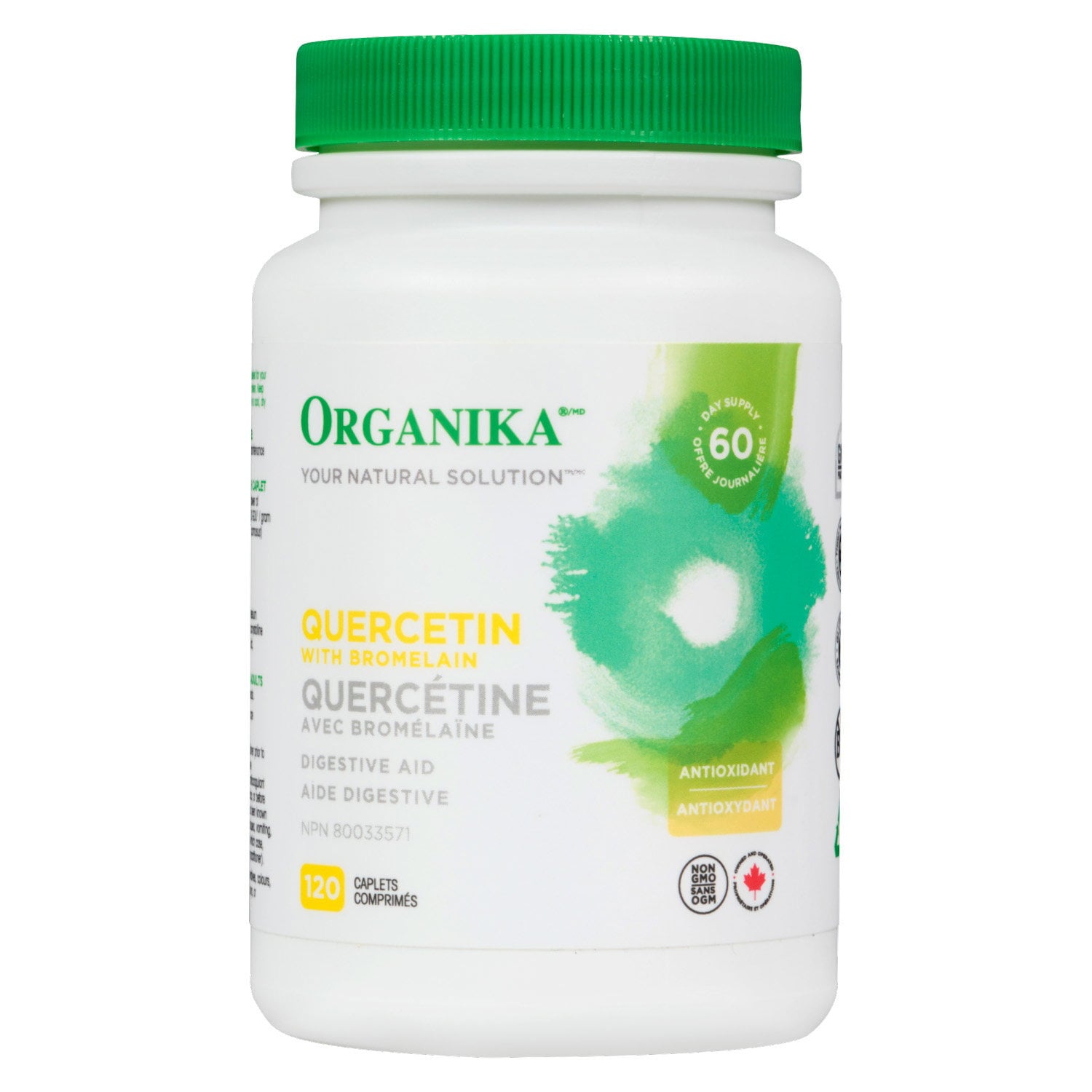 Organika Quercetin with Bromelain 500 mg 120 Caplets