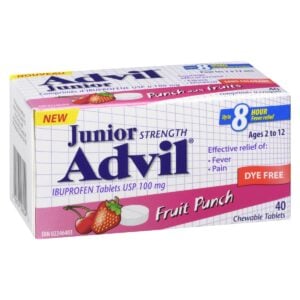ADVIL Junior Chew Fruit Punch 40 Tablets