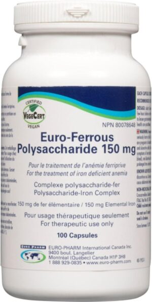 Euro-Pharm Ferrous Polysaccharide 150 mg 100 Tablets