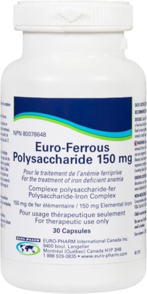 Euro-Pharm Ferrous Polysaccharide 150 mg 30 Tablets