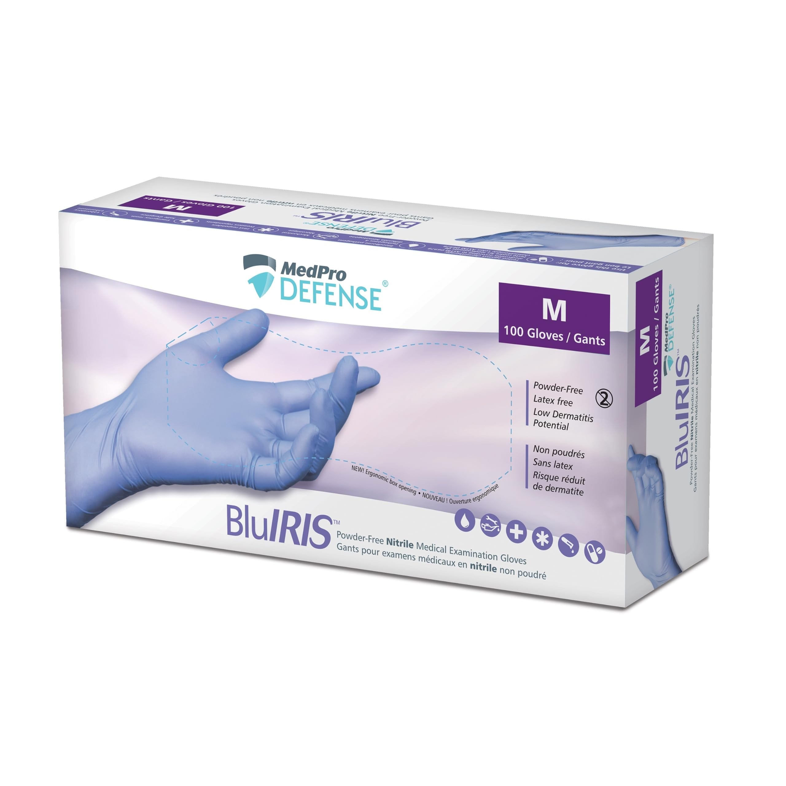 MedPro Glove Nitrile Powder-Free Medical Bluiris Medium 013317 100 Count