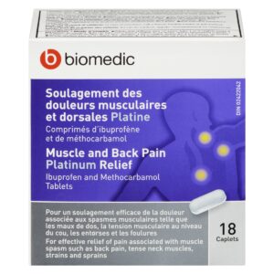 BIOMEDIC Platinum Muscle And Back Pain Relief 18 Caplets