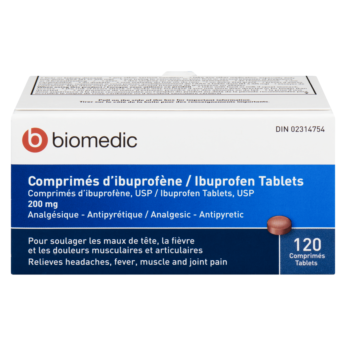 BIOMEDIC Ibuprofen 200 mg 120 Tablets