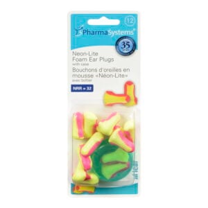 PharmaSystems Ear Plugs Foam Neon Lite 12 Count