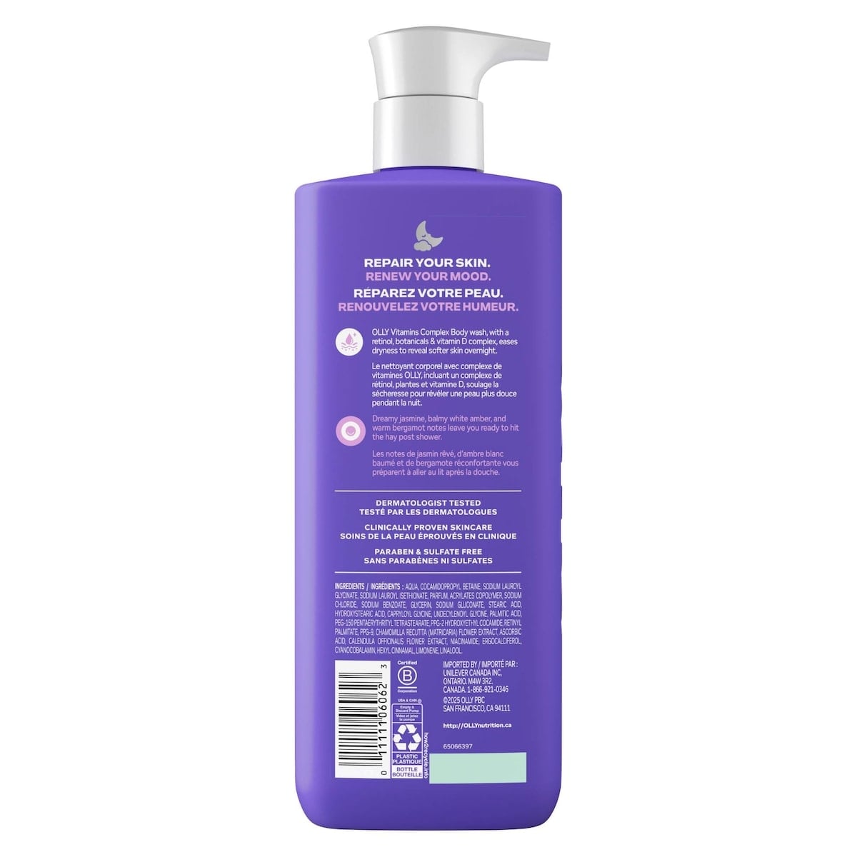 OLLY Body Wash Renew 502 mL - Image 2