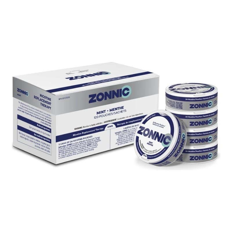 Zonnic 4 mg Chill Mint Grey Value Pack 5 x 24 120 Pouches
