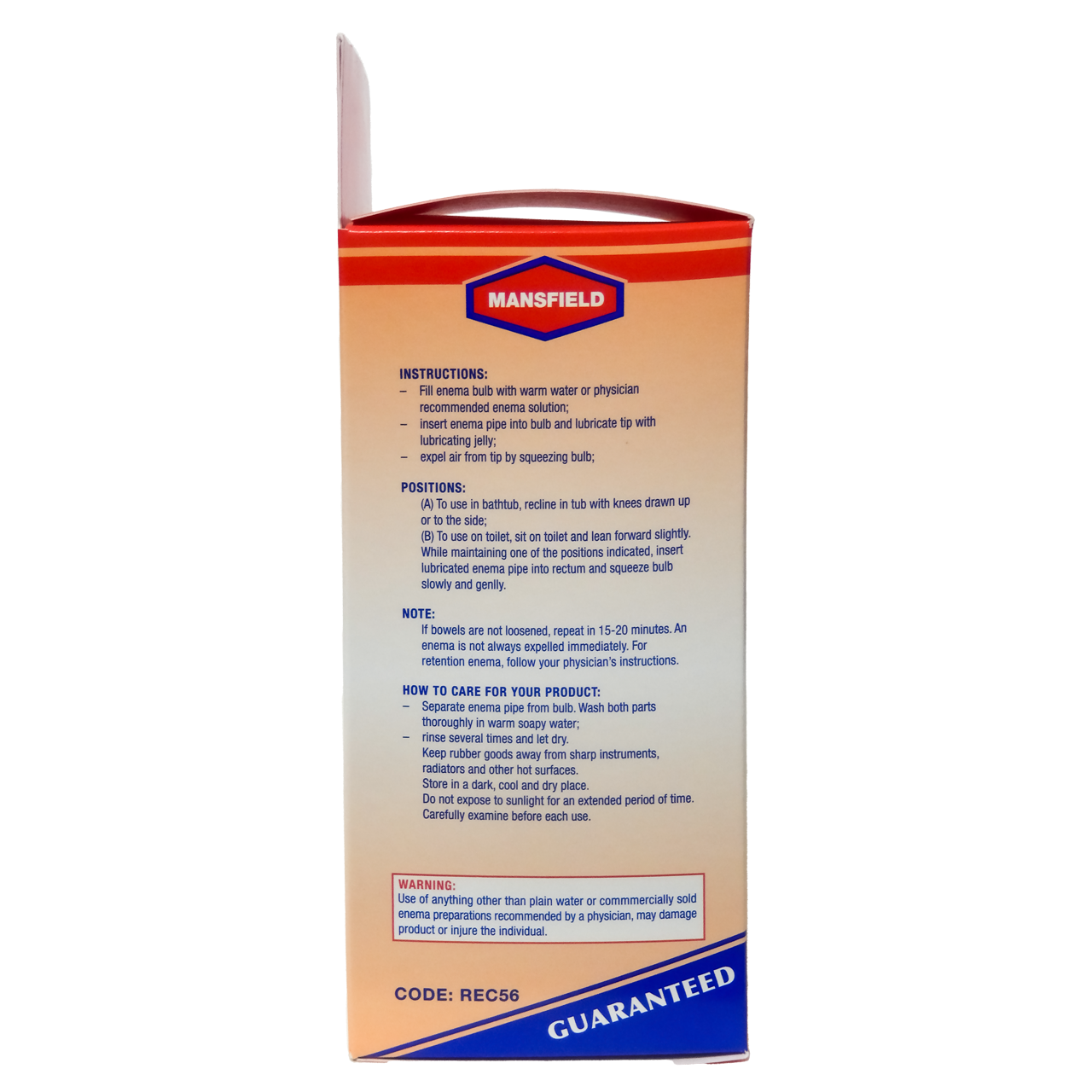 Mansfield Rectal Syringe 5-6 oz REC56 - Image 2