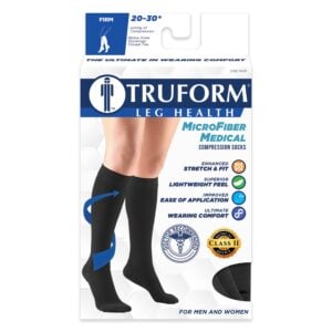 Truform Knee High 20-30 Lrg Black 8865BL-L Airway 1 Pair