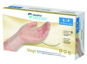 MedPro Defense Pf Vinyl Gloves Small 100 Pack