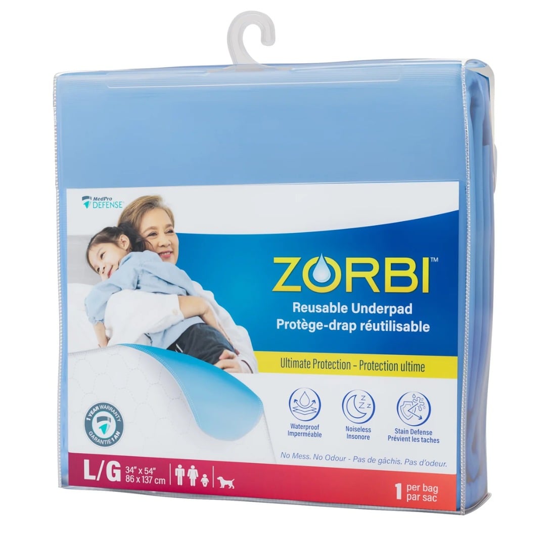 ZORBI Underpad Quilted 34" x 54" Large 760174
