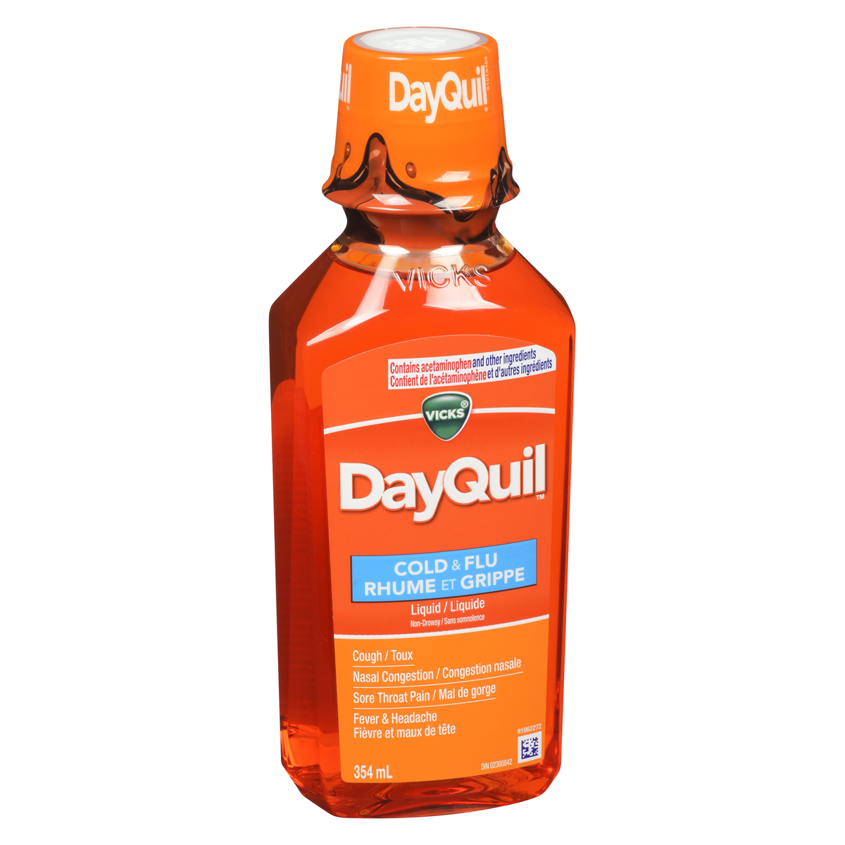 Vicks Dayquil Cold And Flu Original Flavor 354 mL - Image 2