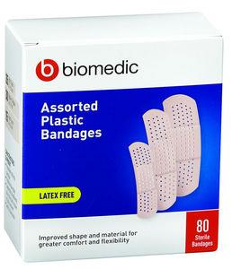 BIOMEDIC Bandage Plast Assorted 80 Count