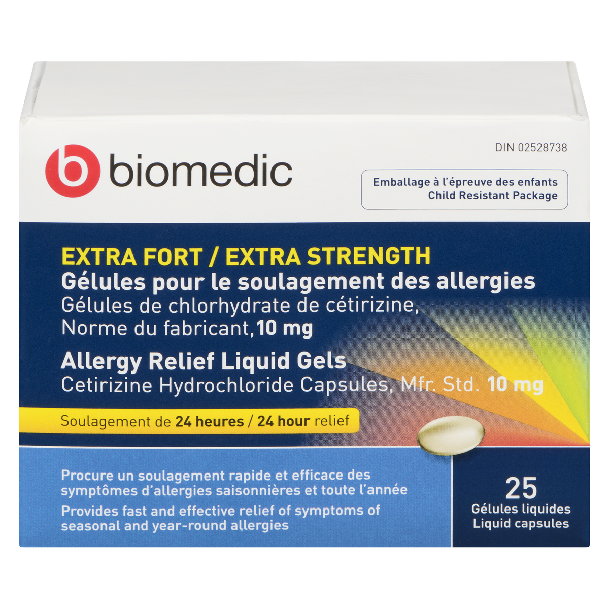 BIOMEDIC Cetirizine Liqui-Gel 25 Capsules - Image 2