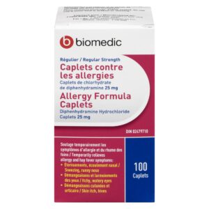 BIOMEDIC Allergy Formula 25 mg 100 Caplets