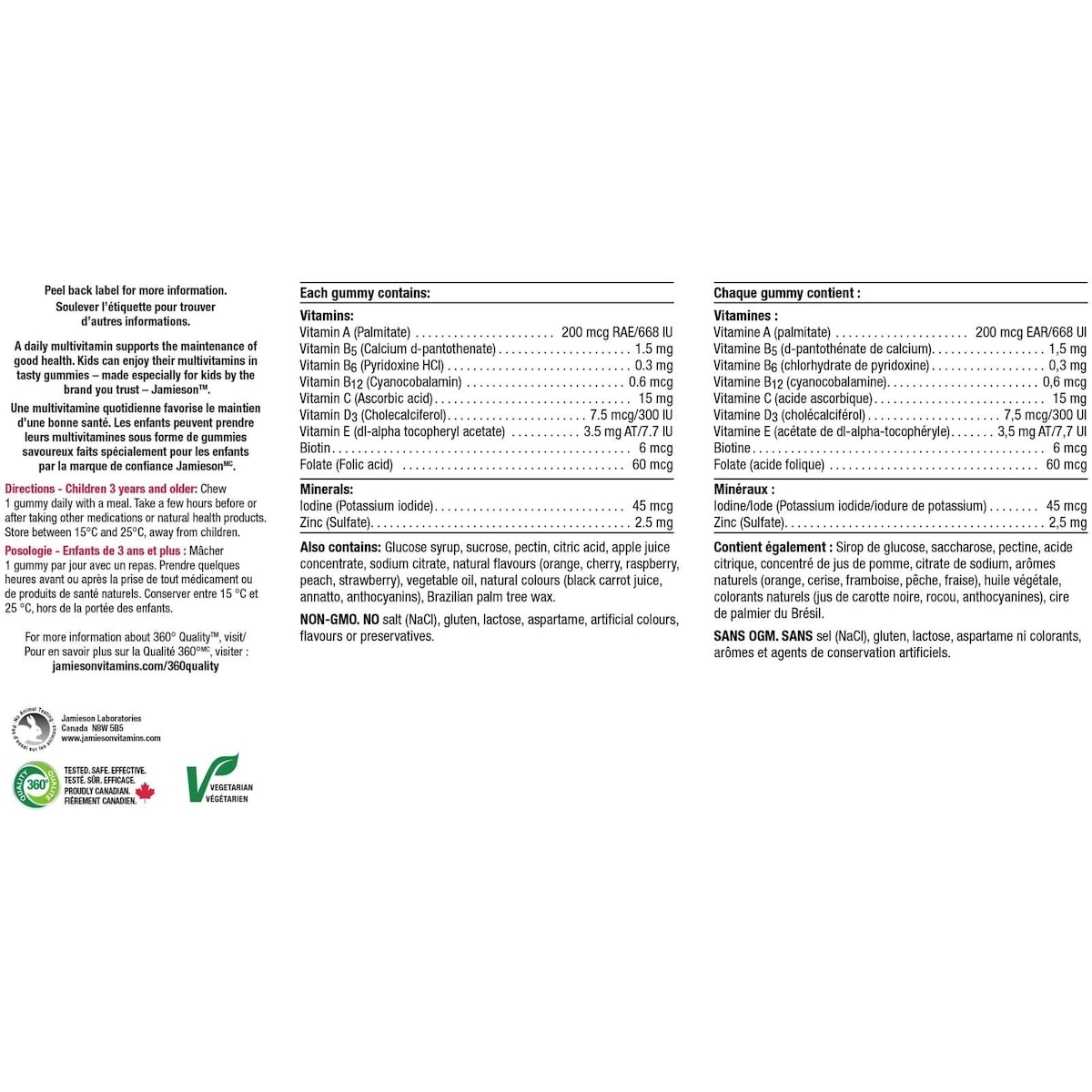 Jamieson Kids Multivitamin Gummies 130 Count - Image 2
