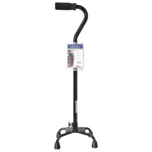 Drive Medical Cane Quad Sml Base Black RTL10310