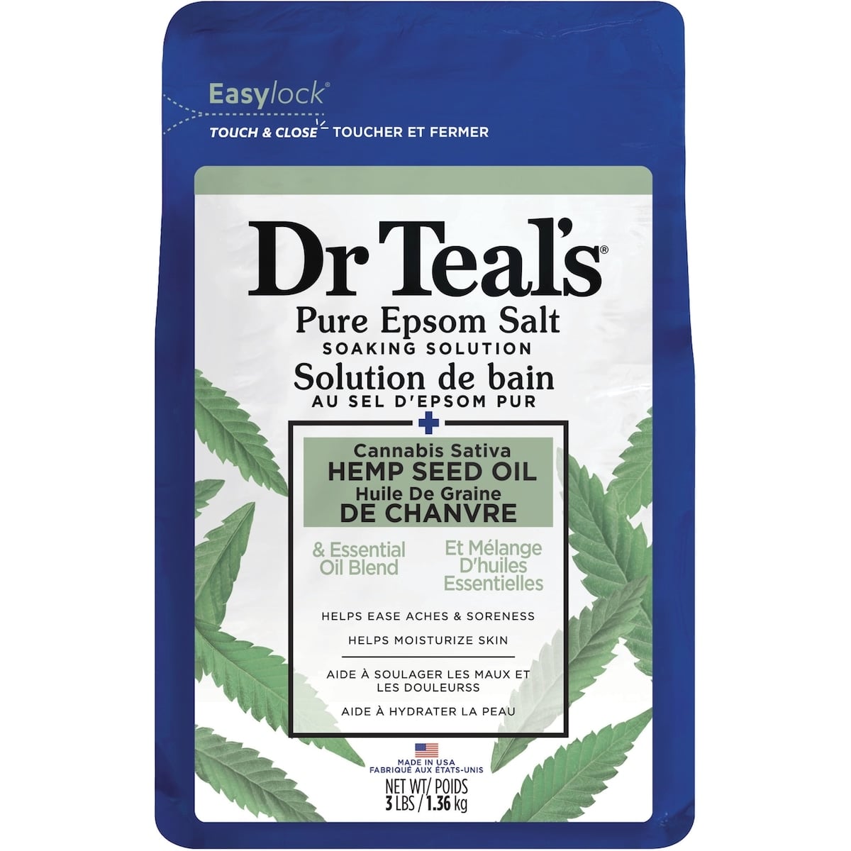 Dr. Teal's Hemp Seed Oil Epsom Salt 1.36 kg