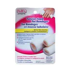 Pedifix Toe Bandages Tubular Foam 3 Pack