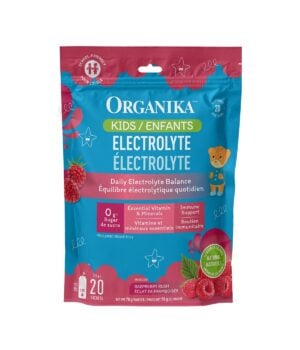 Organika Electrolyte Stick Pack Kids Raspberry Rush 20 Count
