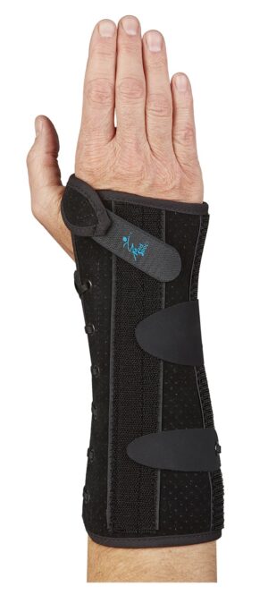 Med Spec Wrist/Forearm Lacer II 10.5" Suede Black Right Large