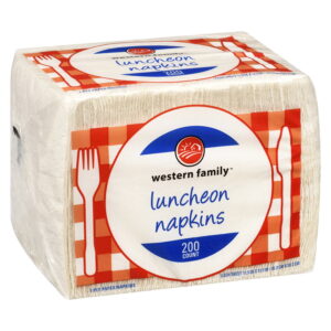 Western Family Lunch Napkis 1 Ply 200 Pack