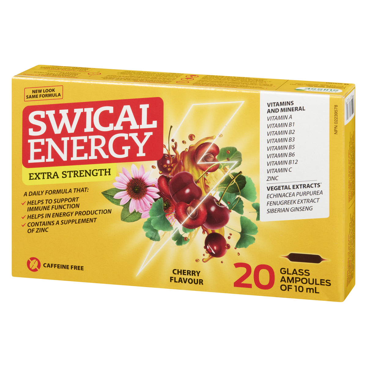 Lab Suisse Swical Energy Extra-Fort Cherry 20 x 10 mL - Image 2