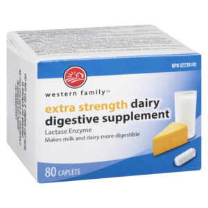 Western Family Dairy Digestive Supplement Extra Strength 80 Caplets
