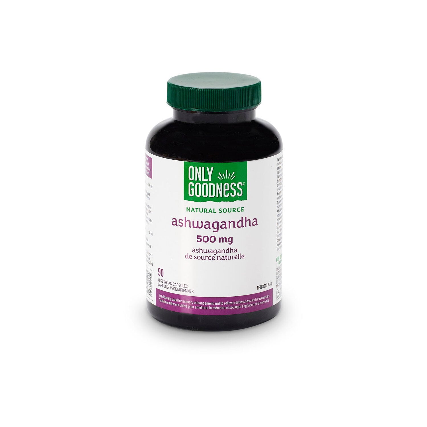Only Goodness Ashwagandha 500 mg 90 Capsules