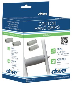 Drive Medical Crutch Hand Grips Gray RTL10453 1 Pair