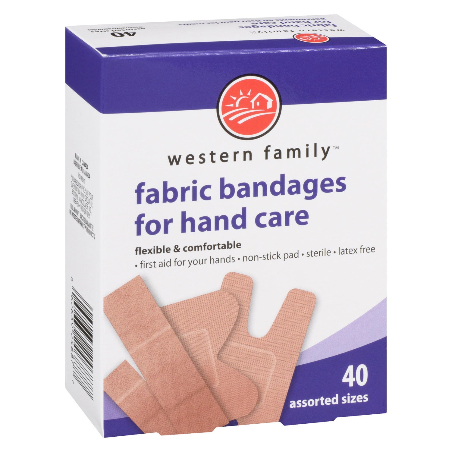 Western Family Assorted Fabric Adhesive Strips 40 Count