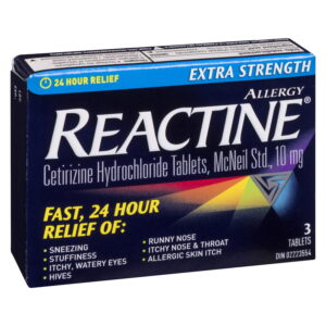 Reactine Extra Strength 10 mg 3 Tablets