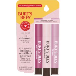 Burt's Bees Lip Shimmer Pink 3 Pack