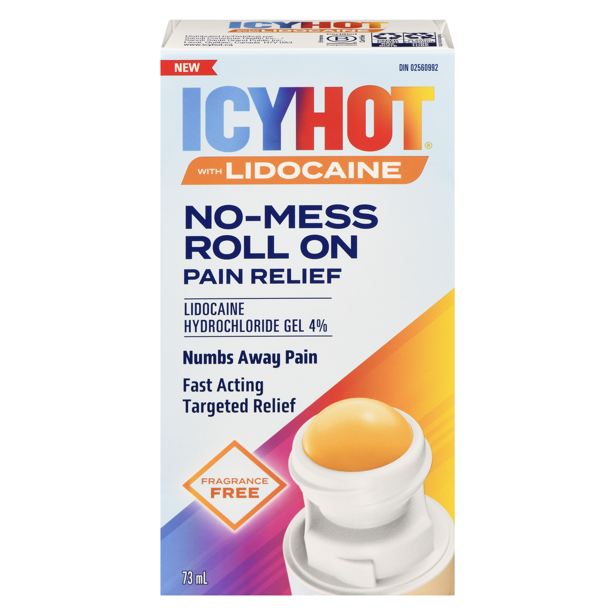 Icy Hot Lidocaine No Mess Liquid 73 mL
